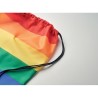 Sac à Cordon Éco-responsable Personnalisé Arc-en-Ciel RPET BOW Matières : PET recyclé Couleurs : multicolore personnalisable ave