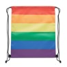 Sac à Cordon Éco-responsable Personnalisé Arc-en-Ciel RPET BOW Matières : PET recyclé Couleurs : multicolore cadeau entreprise p