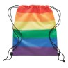 Sac à Cordon Éco-responsable Personnalisé Arc-en-Ciel RPET BOW Matières : PET recyclé Couleurs : multicolore goodies publicitair