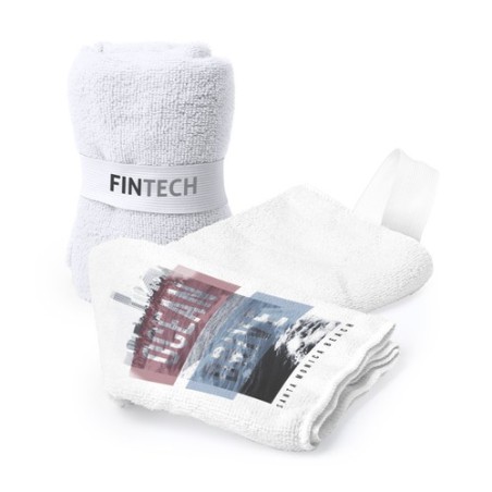 Serviette Personnalisée Absorbante Économique pour le Sport - Kefan Matières : microfibre Couleurs : blanc objet publicitaire ro