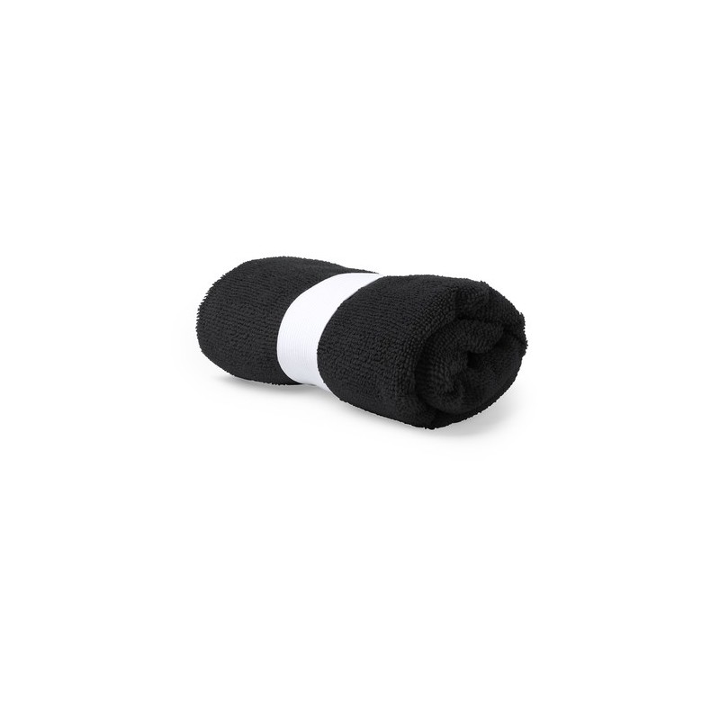 Serviette Personnalisée Absorbante Économique pour le Sport - Kefan Matières : microfibre Couleurs : bleu marine objet publicita