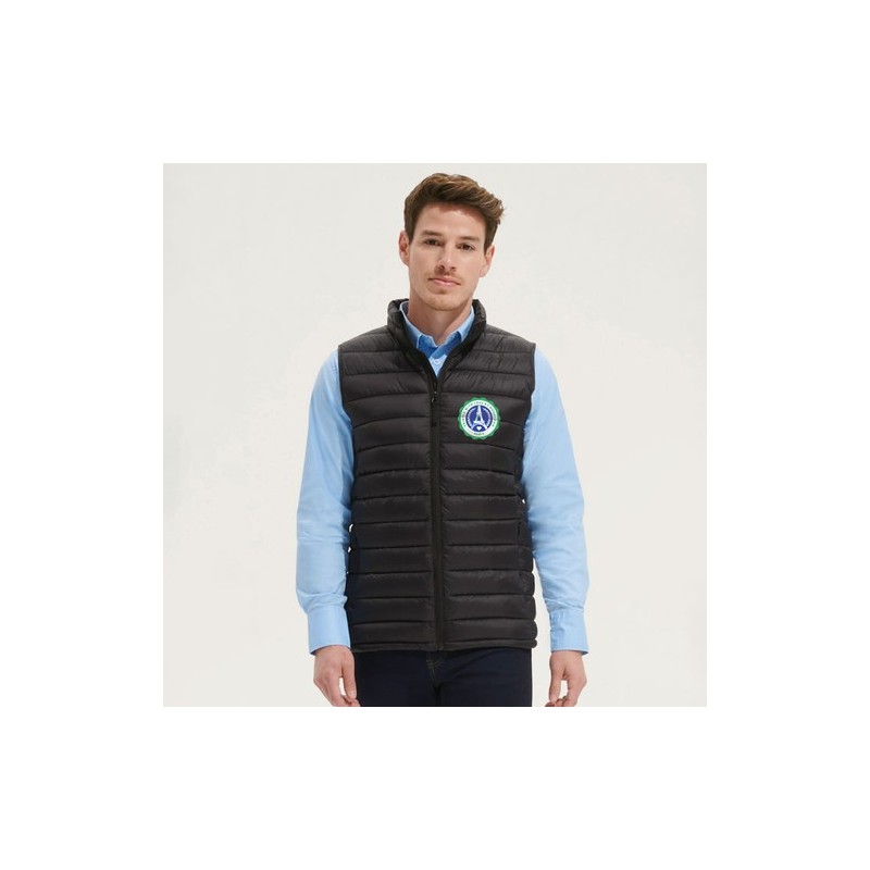 Doudoune Personnalisée Éco-responsable Wilson BW Men Taille textile : L Couleurs : noir impression logo haute qualité