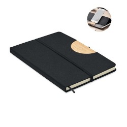 Carnet A5 Éco-responsable et Personnalisé 80 pages lignées RPET BLAMA Matières : papier Couleurs : noir