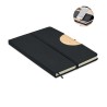 Carnet A5 Éco-responsable et Personnalisé 80 pages lignées RPET BLAMA Matières : papier Couleurs : noir