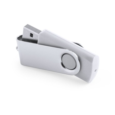 Clé USB 16GB Idéale pour vos cadeaux d'entreprise - Rebik Couleurs : blanc objet promotionnel éco-responsable