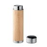 Bouteille isotherme personnalisée en acier double paroi 480 ml - PANAY Matières : acier inoxydable Couleurs : bois personnalisab