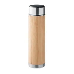 Bouteille isotherme personnalisée en acier double paroi 480 ml - PANAY Matières : acier inoxydable Couleurs : bois cadeau entrep