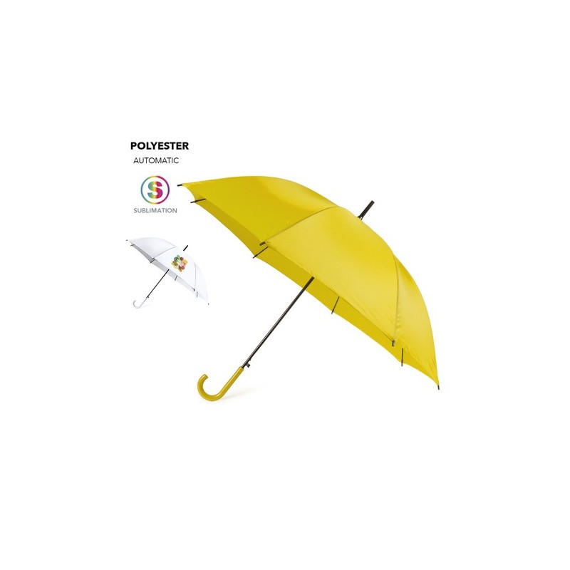Parapluie Personnalisé Pratique Meslop - Accessoire Publicitaire Matières : polyester Couleurs : jaune goodies entreprise design