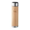 Bouteille isotherme personnalisée en acier double paroi 480 ml - PANAY Matières : acier inoxydable Couleurs : bois goodies publi