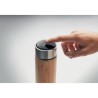 Bouteille isotherme personnalisée en acier double paroi 480 ml - PANAY Matières : acier inoxydable Couleurs : bois marquage lase