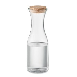 Carafe  en verre recyclé de 1L avec couvercle en liège - PICCA Matières : verre recyclé Couleurs : transparent cadeau entreprise
