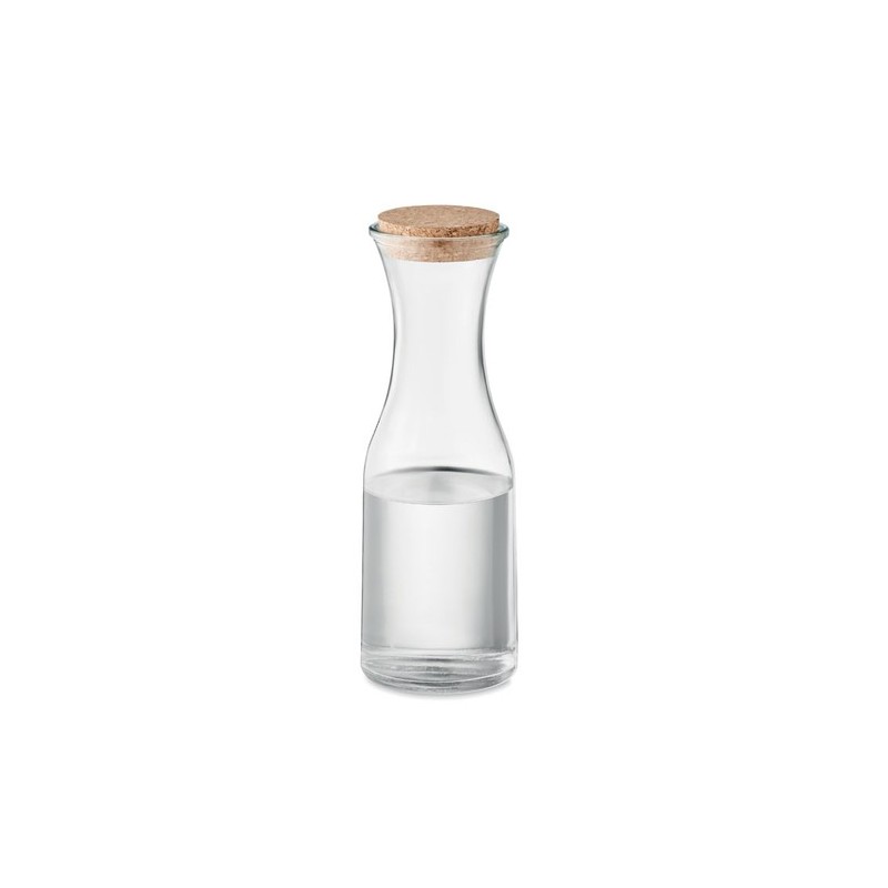 Carafe  en verre recyclé de 1L avec couvercle en liège - PICCA Matières : verre recyclé Couleurs : transparent cadeau entreprise