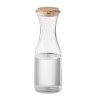 Carafe  en verre recyclé de 1L avec couvercle en liège - PICCA Matières : verre recyclé Couleurs : transparent cadeau entreprise
