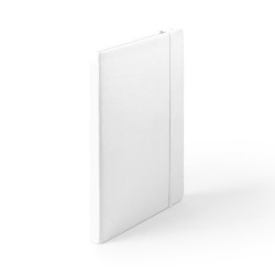 Bloc Notes Personnalisé Éco-responsable - Cilux Matières : PU Couleurs : blanc impression haute définition