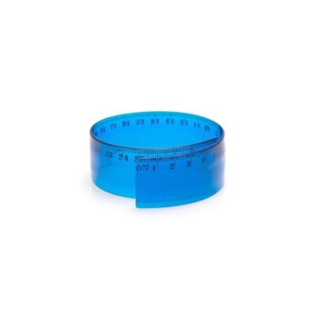 Règle personnalisée publicitaire Flexor Couleurs : bleu cadeau client original