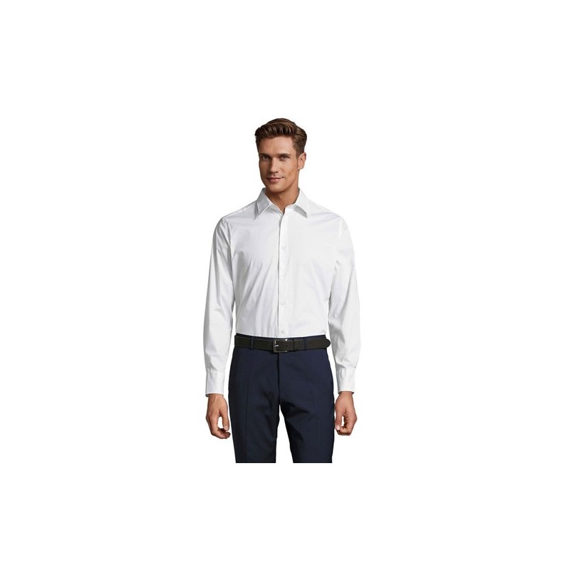 Chemise Éco-responsable et Personnalisée pour Homme - Brighton Matières : coton Taille textile : M Couleurs : blanc objet public