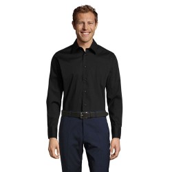 Chemise Éco-responsable et Personnalisée pour Homme - Brighton Matières : coton Taille textile : M Couleurs : noir marquage coul