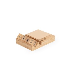 Porte-notes personnalisé calendrier perpétuel pas cher Dex Matières : bambou Couleurs : naturel