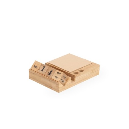 Porte-notes personnalisé calendrier perpétuel pas cher Dex Matières : bambou Couleurs : naturel
