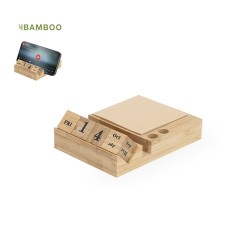 Porte-notes personnalisé calendrier perpétuel pas cher Dex Matières : bambou Couleurs : naturel 2