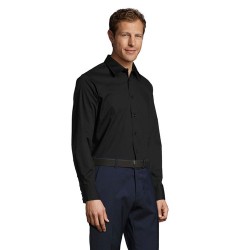 Chemise Éco-responsable et Personnalisée pour Homme - Brighton Matières : coton Taille textile : 4XL Couleurs : noir marquage co