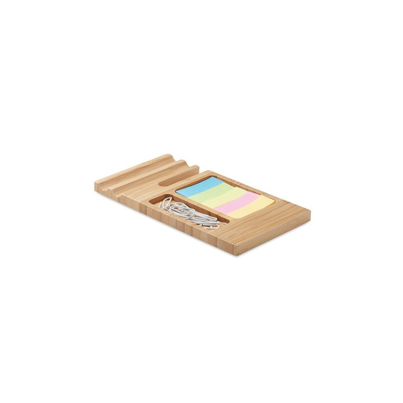 Organiseur  en bambou pour bureau TREVIS Matières : bambou Couleurs : bois