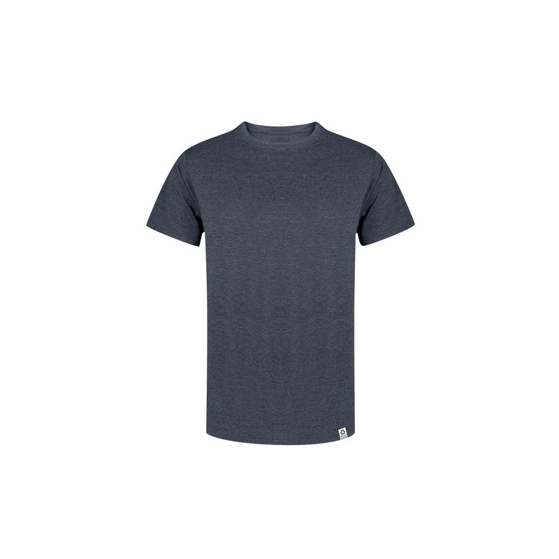 T-Shirt Éco-responsable Personnalisable Adulte Bandul Matières : coton recyclé Taille textile : L Couleurs : bleu marine marquag