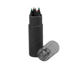 Set de Crayons en Bois Personnalisables Durcax Matières : carton recyclé Couleurs : noir impression haute définition