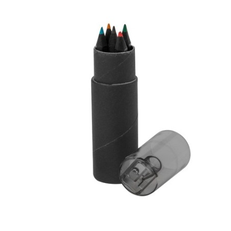 Set de Crayons en Bois Personnalisables Durcax Matières : carton recyclé Couleurs : noir impression haute définition