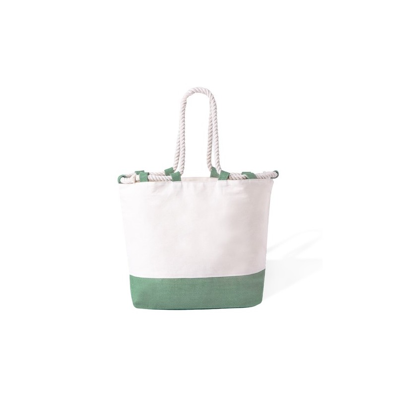 Sac de Plage Résistant et Élégant Personnalisé Belesi pas cher Matières : coton Couleurs : vert cadeau entreprise pas cher