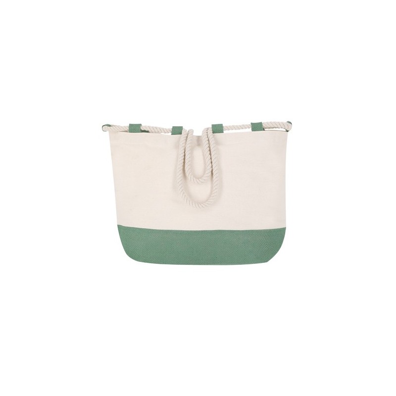 Sac de Plage Résistant et Élégant Personnalisé Belesi pas cher Matières : coton Couleurs : vert goodies personnalisé en stock