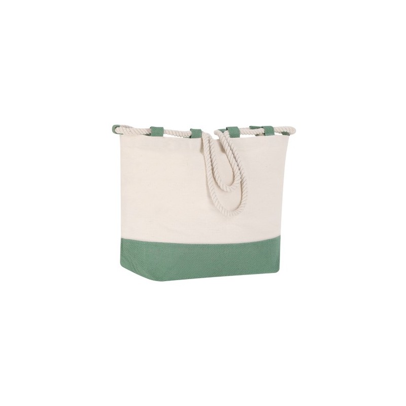 Sac de Plage Résistant et Élégant Personnalisé Belesi pas cher Matières : coton Couleurs : vert objet promo petit budget