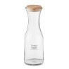 Carafe  en verre recyclé de 1L avec couvercle en liège - PICCA Matières : verre recyclé Couleurs : transparent impression haute 