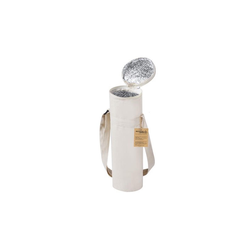 Glacière Isotherme Éco-responsable Personnalisée pour Bouteille Sirkin Matières : coton recyclé Couleurs : naturel impression ha