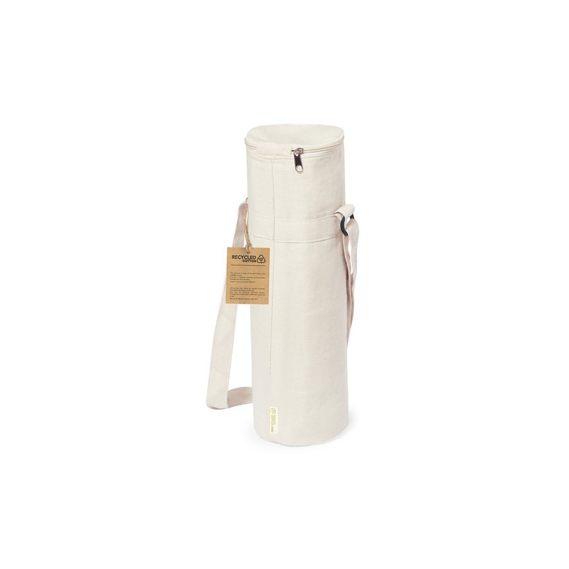 Glacière Isotherme Éco-responsable Personnalisée pour Bouteille Sirkin Matières : coton recyclé Couleurs : naturel marquage lase