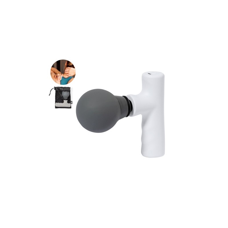 Masseur Éco-responsable Personnalisé de Relaxation Musculaire - Wally Couleurs : blanc personnalisable avec votre logo