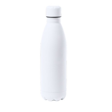 Gourde Personnalisée Publicitaire Bidon Jenings Matières : caoutchouc Couleurs : blanc personnalisation sur mesure