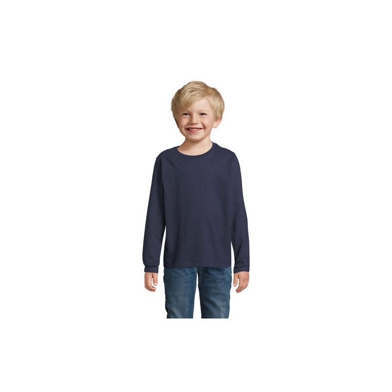 T-shirt Éco-responsable et Confortable 190g pour Enfant - IMPERIAL LSL Taille textile : XL Couleurs : french navy objet promo pe