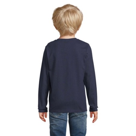 T-shirt Éco-responsable et Confortable 190g pour Enfant - IMPERIAL LSL Taille textile : XL Couleurs : french navy impression hau