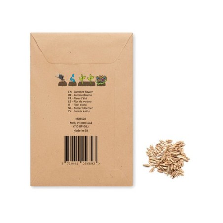 Enveloppe Éco-responsable de Graines de Fleurs Sauvages - SEEDLOPE Matières : papier Couleurs : beige personnalisable avec votre