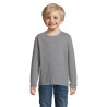 T-shirt Éco-responsable et Confortable 190g pour Enfant - IMPERIAL LSL Taille textile : XXL Couleurs : gris chiné personnalisabl