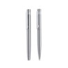 Set de Stylo et Roller Éco-responsable Personnalisé Kaylax Couleurs : argenté Matières : acier inoxydable recyclé cadeau entrepr