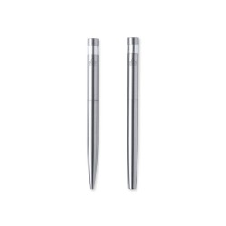 Set de Stylo et Roller Éco-responsable Personnalisé Kaylax Couleurs : argenté Matières : acier inoxydable recyclé impression hau