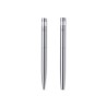 Set de Stylo et Roller Éco-responsable Personnalisé Kaylax Couleurs : argenté Matières : acier inoxydable recyclé impression hau