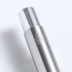 Set de Stylo et Roller Éco-responsable Personnalisé Kaylax Couleurs : argenté Matières : acier inoxydable recyclé objet promotio
