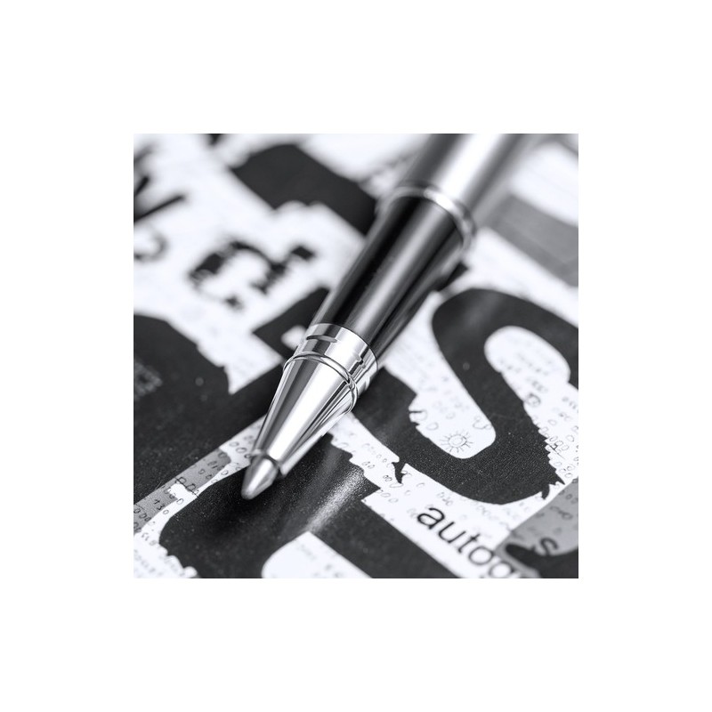 Set de Stylo et Roller Éco-responsable Personnalisé Kaylax Couleurs : argenté Matières : acier inoxydable recyclé personnalisati