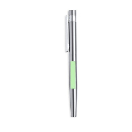 Set de Stylo et Roller Éco-responsable Personnalisé Kaylax Couleurs : argenté Matières : acier inoxydable recyclé objet publicit
