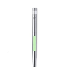 Set de Stylo et Roller Éco-responsable Personnalisé Kaylax Couleurs : argenté Matières : acier inoxydable recyclé goodies person