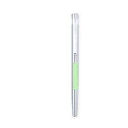 Set de Stylo et Roller Éco-responsable Personnalisé Kaylax Couleurs : argenté Matières : acier inoxydable recyclé cadeau affaire