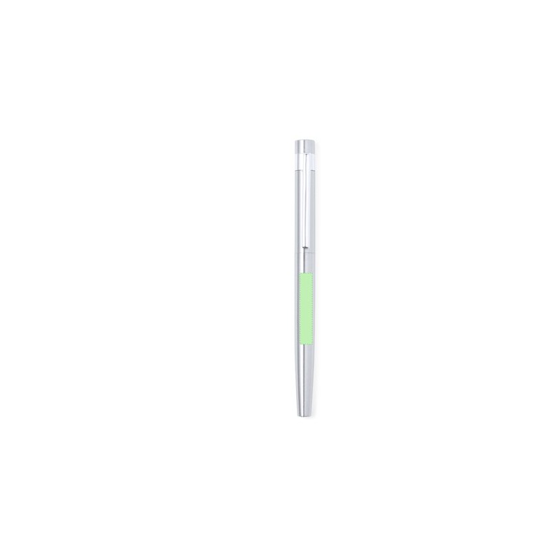 Set de Stylo et Roller Éco-responsable Personnalisé Kaylax Couleurs : argenté Matières : acier inoxydable recyclé cadeau affaire